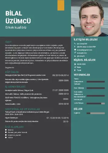 Kuaför Cv Örnekleri cv indir